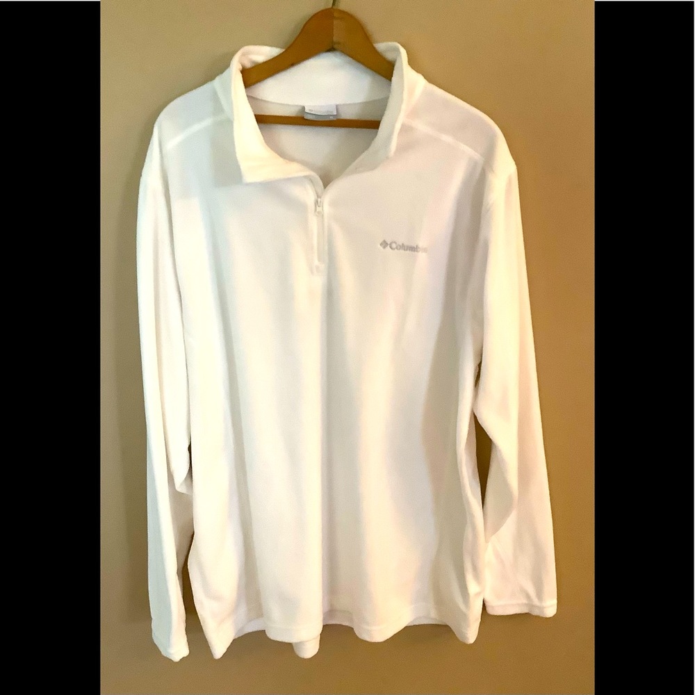 Columbia Mens XL white fleece sweater
